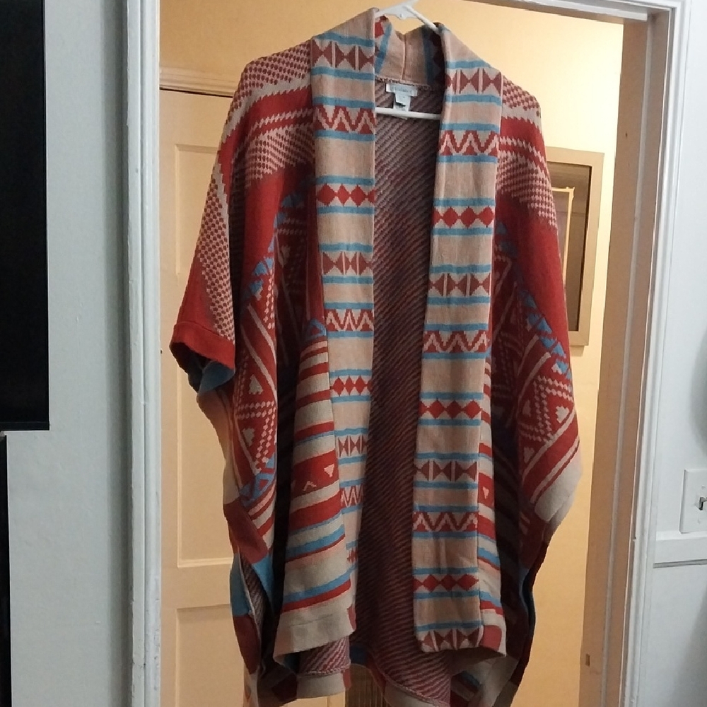Sundance Knit Poncho Sweater Epic Memories Small/Medium Southwest Boho Casual